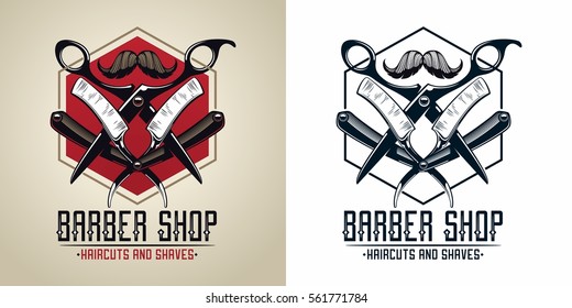 Vintage Barber Shop Logo