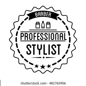 Vintage barber shop logo and beauty spa salon badge. Vector element. Isolated icons on white background