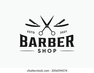 inspiraciones de diseño del logotipo de la barbería vintage