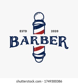 vintage barber shop logo  icon and illustration