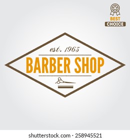 Vintage barber shop logo, labels, prints, badges and design element 