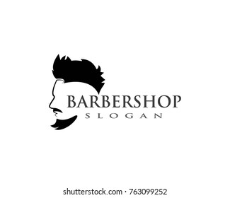 vintage barber shop logo vector icon template