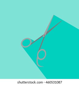 Vintage barber shop scissors vector illustration