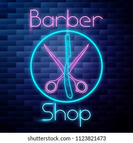Vintage barbershop emblem