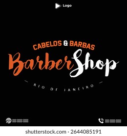 Vintage Barbearia e corte de cabelo distintivo vetor conjunto clássico barba Mustache logotipos, rótulos do hipster, emblemas do cabeleireiro, Elementos de design de estilo cavalheiro para o salão e negócio de higiene
