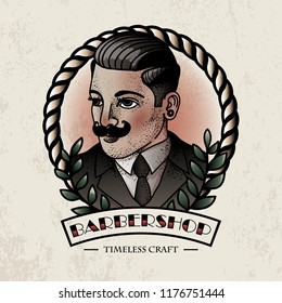 vintage barbershop illustration