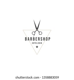 vintage barbershop labels. Templates for the design of logos and emblems