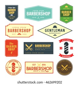 VIntage barbershop logo & badges collection with icon