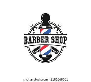 Vintage Barbershop Logo. Barber Shop Logo Vector Template