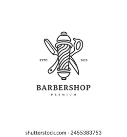 Vintage Barbershop logo design 2