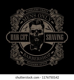 vintage barbershop logo design