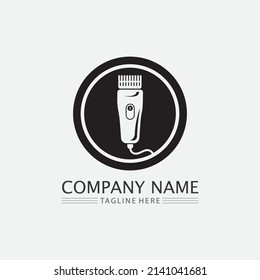 Vintage barbershop logo and design emblems labels, badges, logos background illustration