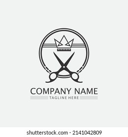 Vintage barbershop logo and design emblems labels, badges, logos background illustration