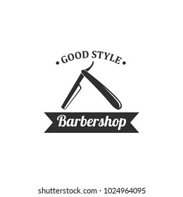Vintage Barbershop Logo Design Vector