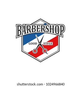 Vintage Barbershop Logo Design Vector