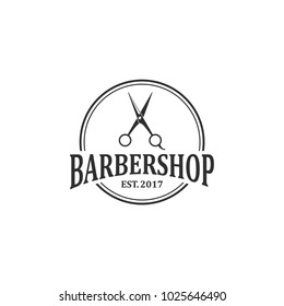 Barbershop Simple Minimalist Logo Design Elegant Stock Vector (Royalty ...