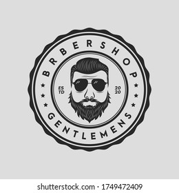 vintage barbershop logo  icon and illustration