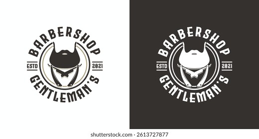vintage barbershop logo inspiration logo