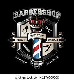 plantilla de logotipo de barbershop vintage