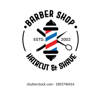 Vintage Barbershop Logo Vector Template