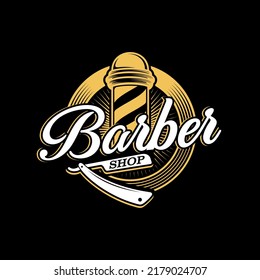 Vintage Barbershop Logo Vector Template