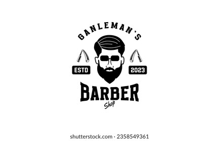 Vintage Barbershop Logo Vector Template