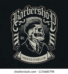 vintage barbershop patch