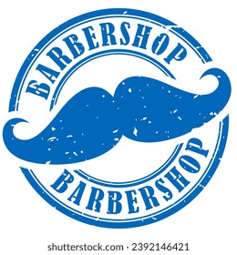 Vintage barbershop symbol isolated on white background