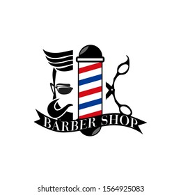 Vintage barbershop vector emblems and labels. Barber badges and logos. Barbershop logo and barber shop vintage label and badge illustration