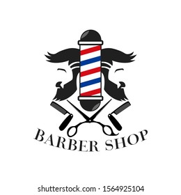 Vintage barbershop vector emblems and labels. Barber badges and logos. Barbershop logo and barber shop vintage label and badge illustration