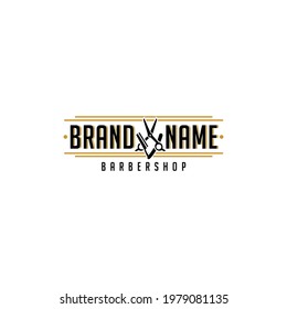 Vintage Barbershop Vector Logo tamplate