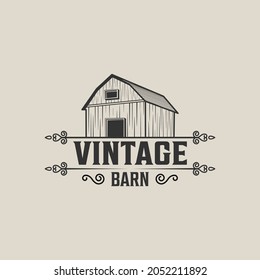 vintage barn abstract sign premium vector