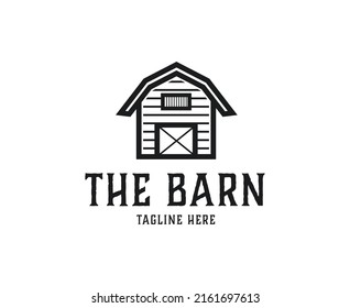 Vintage barn farm logo design vector template