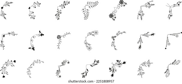 Vintage baroque corner ornament retro pattern antique style acanthus. Decorative design element filigree calligraphy vector. You can use for wedding decoration of greeting card and laser cutting