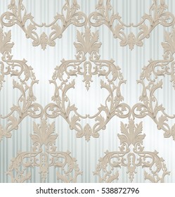 Vintage Baroque damask pattern Imperial style. Vector decor background. Luxury Classic ornament. Royal Victorian texture for wallpapers, textile, fabric