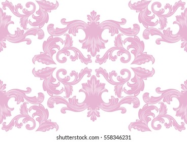 Vintage Baroque damask pattern.Imperial style.Luxury Classic ornament.