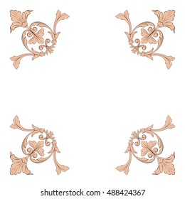 Vintage baroque element ornament. Retro pattern antique style acanthus. Decorative design element filigree calligraphy vector.