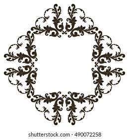 Vintage baroque element ornament. Retro pattern antique style acanthus. Decorative design element filigree calligraphy vector.