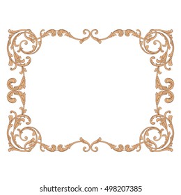 Vintage baroque element ornament retro pattern antique style acanthus. Decorative design element filigree calligraphy vector. You can use for wedding decoration of greeting card and laser cutting