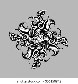  vintage baroque flowers vector, decor elements isolated