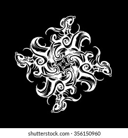  vintage baroque flowers vector, decor elements isolated