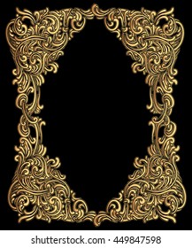 Vintage Baroque Frame Consisting Victorian Vignettes Stock Vector ...