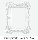Vintage baroque frame. Invitation frame.