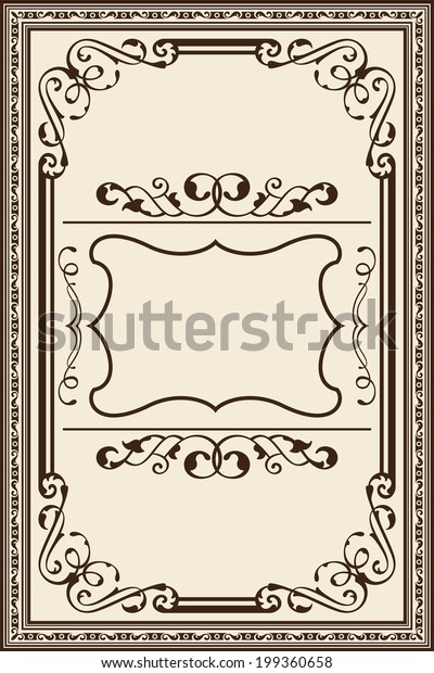 Vintage baroque frame
isolated on beige