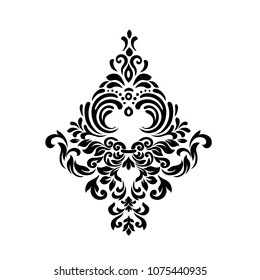 vintage baroque frame scroll corner ornament engraving border floral retro pattern antique style acanthus foliage swirl decorative design element filigree calligraphy - stock vector