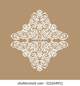 vintage baroque frame scroll corner ornament engraving border floral retro pattern antique style acanthus foliage swirl decorative design element filigree calligraphy - stock vector