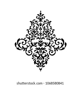 Vintage baroque frame scroll ornament engraving border floral retro pattern antique style acanthus foliage swirl decorative design element filigree calligraphy wedding - vector on a white background.