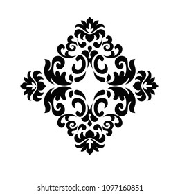 Vintage baroque frame scroll ornament engraving border floral retro pattern .