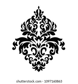 Vintage baroque frame scroll ornament engraving border floral retro pattern .