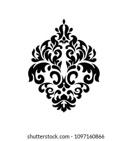 Vintage baroque frame scroll ornament engraving border floral retro pattern .